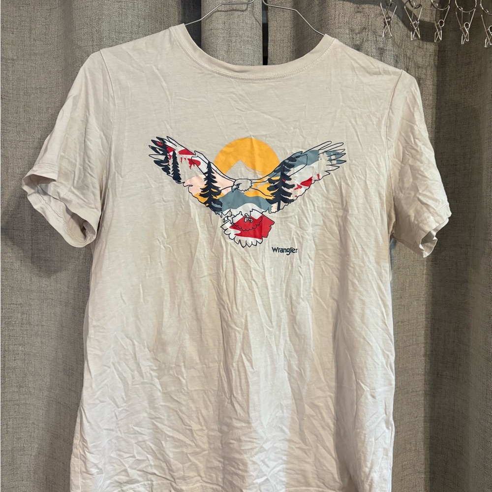 Wrangler Tee with Eagle and Sun Graphic